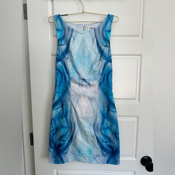 Ever New Blue Sheath Mini Dress for Cocktail Nights - Picture 1 of 5